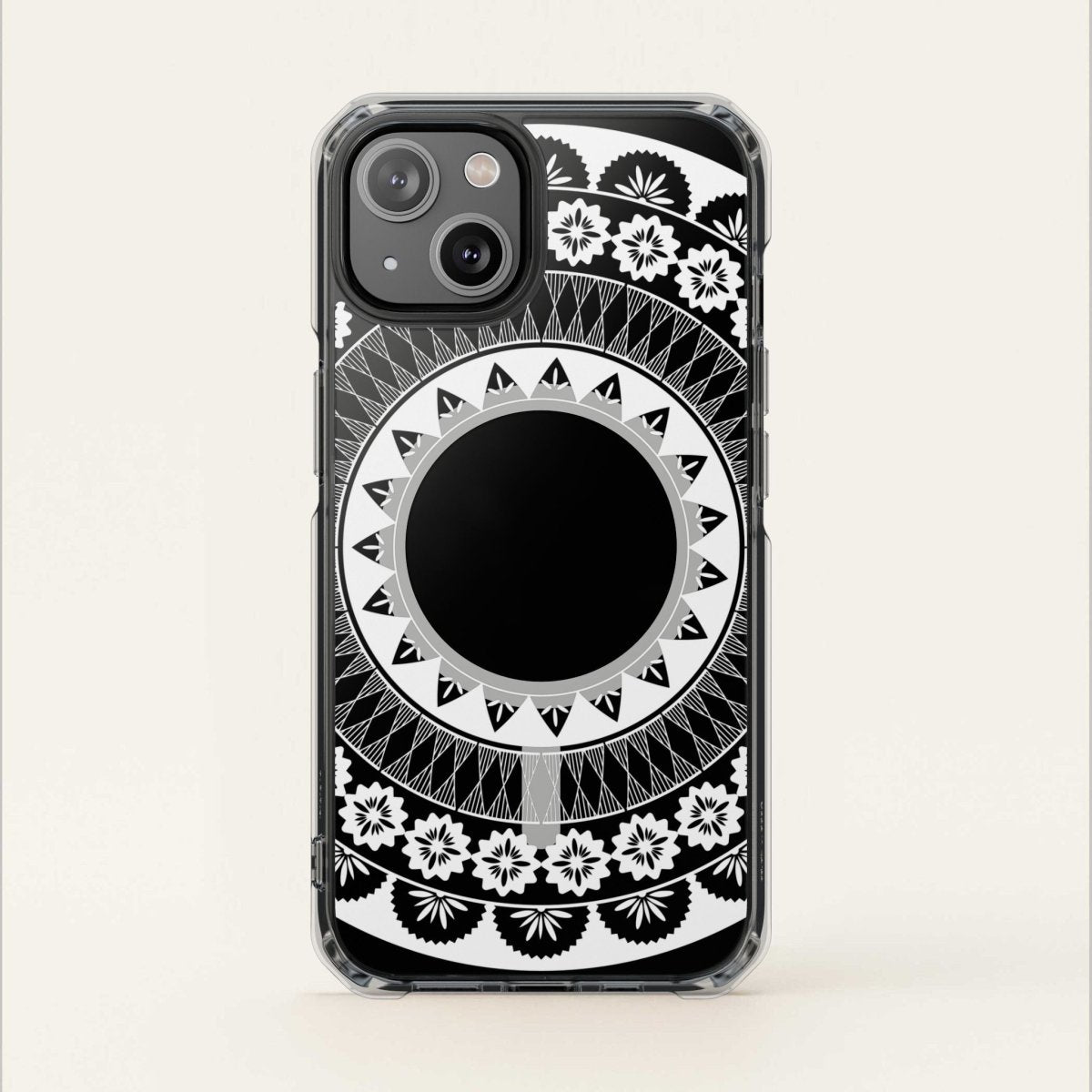 MagSafe clear case for iPhone 16 featuring Fiji design, transparent protective cover with MagSafe compatibility