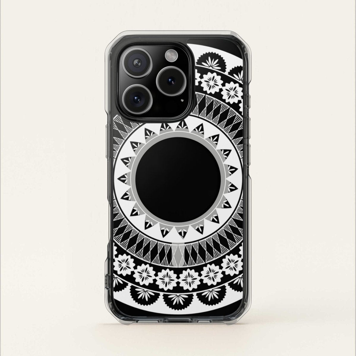 MagSafe clear case for iPhone 16 with Fiji design, transparent and protective, compatible with AU, NZ, and USA regions.