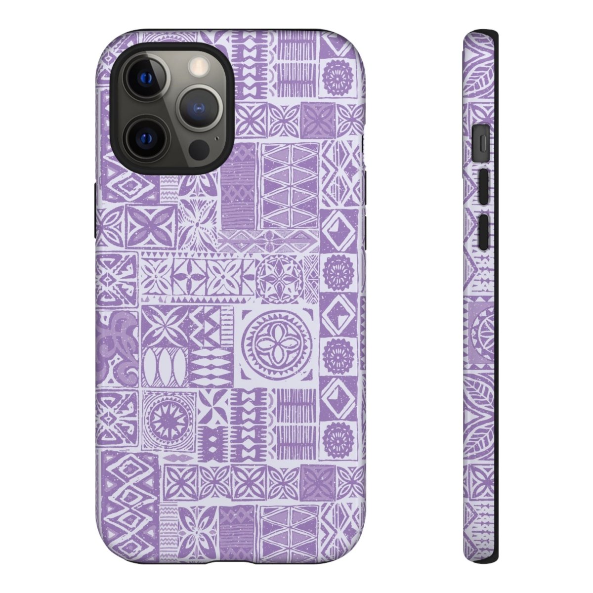 Lavender Elei tough phone case for iPhone 17, glossy protective cover with floral design for AU, NZ, and USA.