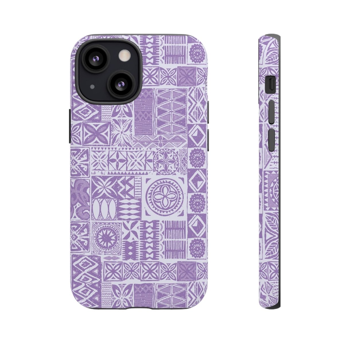 Lavender Elei tough phone case for iPhone 17, glossy protective cover with vibrant lavender design.