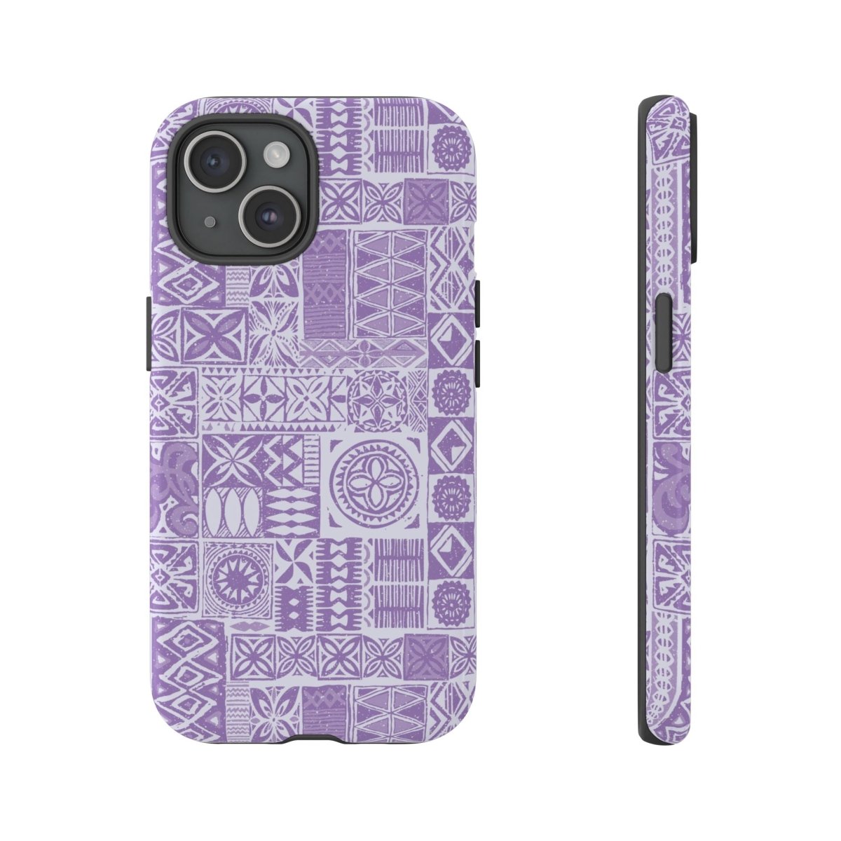 Lavender Elei tough phone case for iPhone 17, glossy protective cover with vibrant floral design in AU, NZ, and USA.
