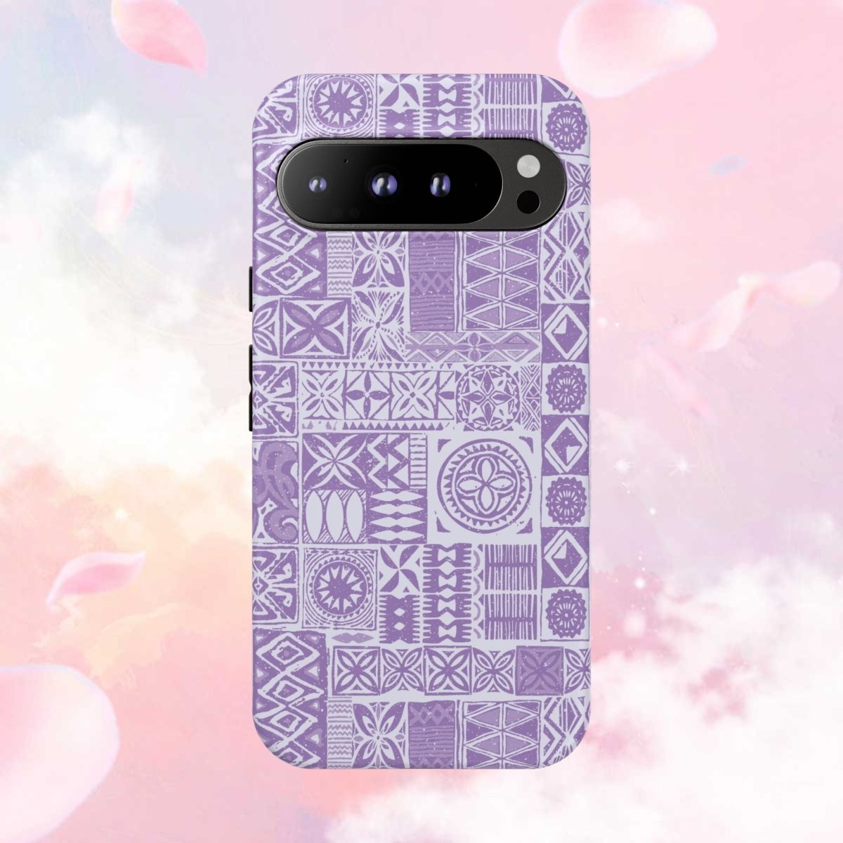 Lavender Elei tough phone case for iPhone 17, glossy protective cover, suitable for AU, NZ, and USA markets.