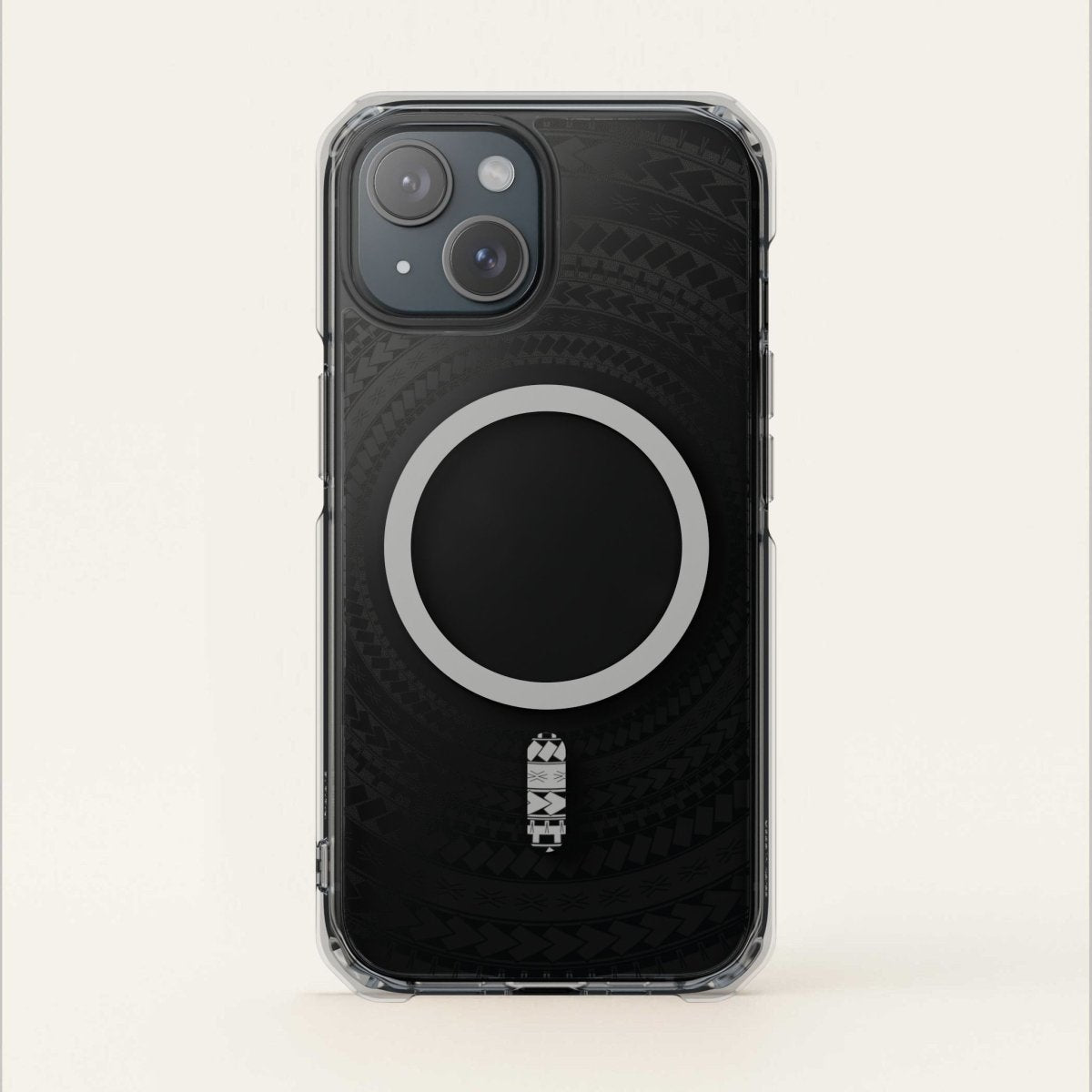 MagSafe clear case for iPhone 16, featuring Samoan black design, compatible with AU, NZ, and USA models.