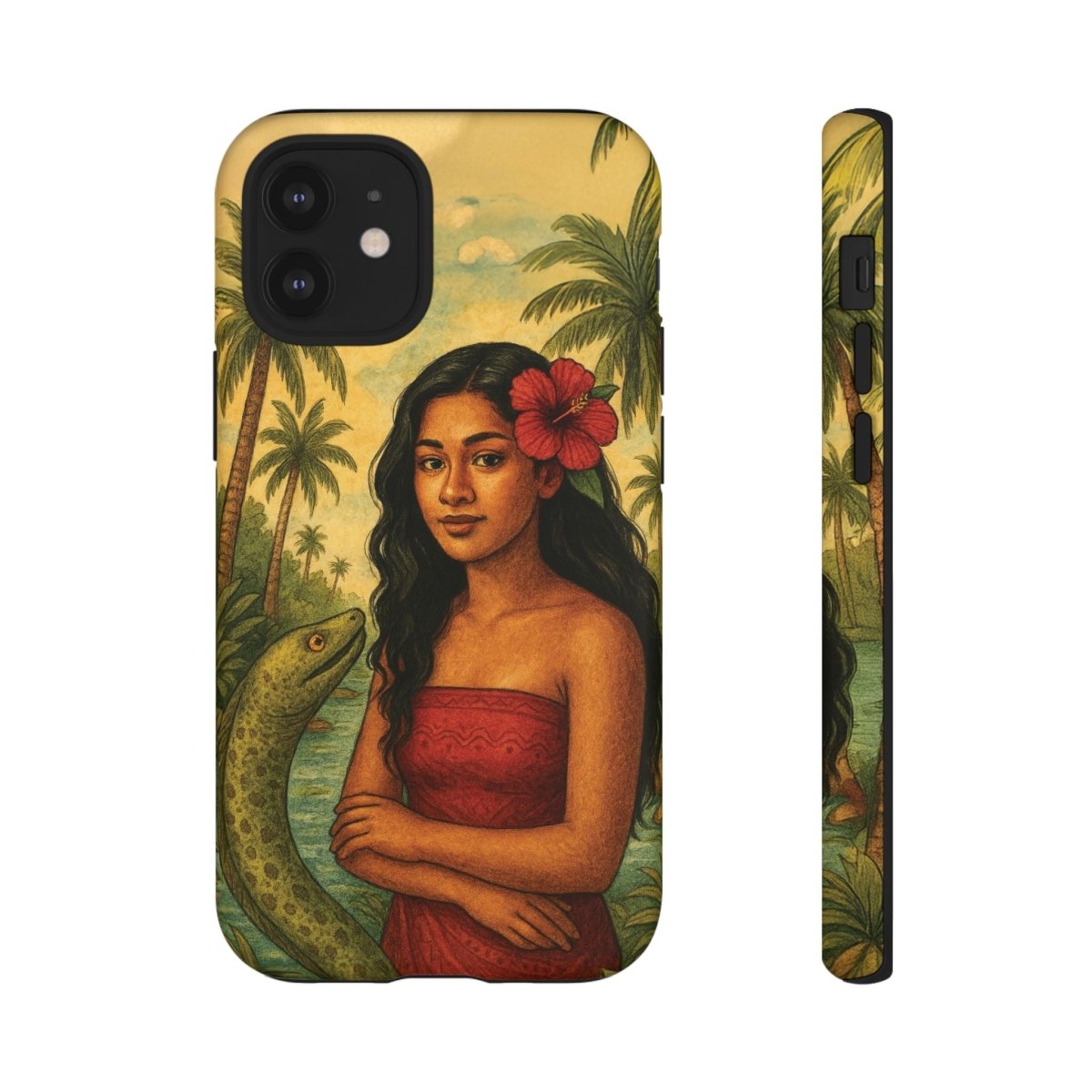 Glossy Tough Phone Case featuring Sina & The Eel design for iPhone 17, durable protective phone case in AU/NZ/USA style