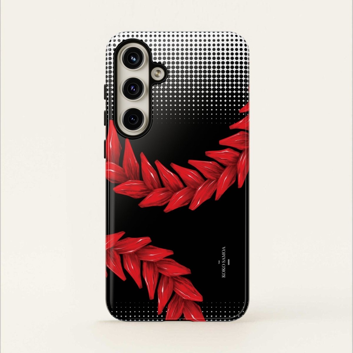 Tough Phone Case Ula Fala design for AU/NZ/USA, durable protective case with tropical print on smartphone.