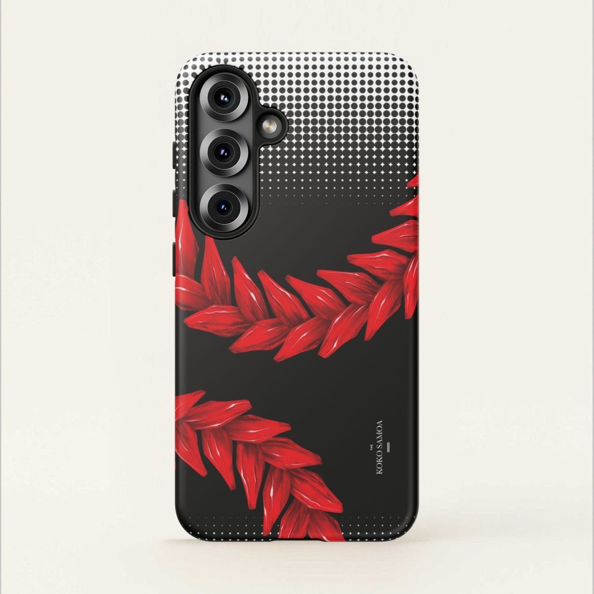 WOYC Tough Phone Case Ula Fala design for AU/NZ/USA, durable protective cover with vibrant Samoan art for smartphones.