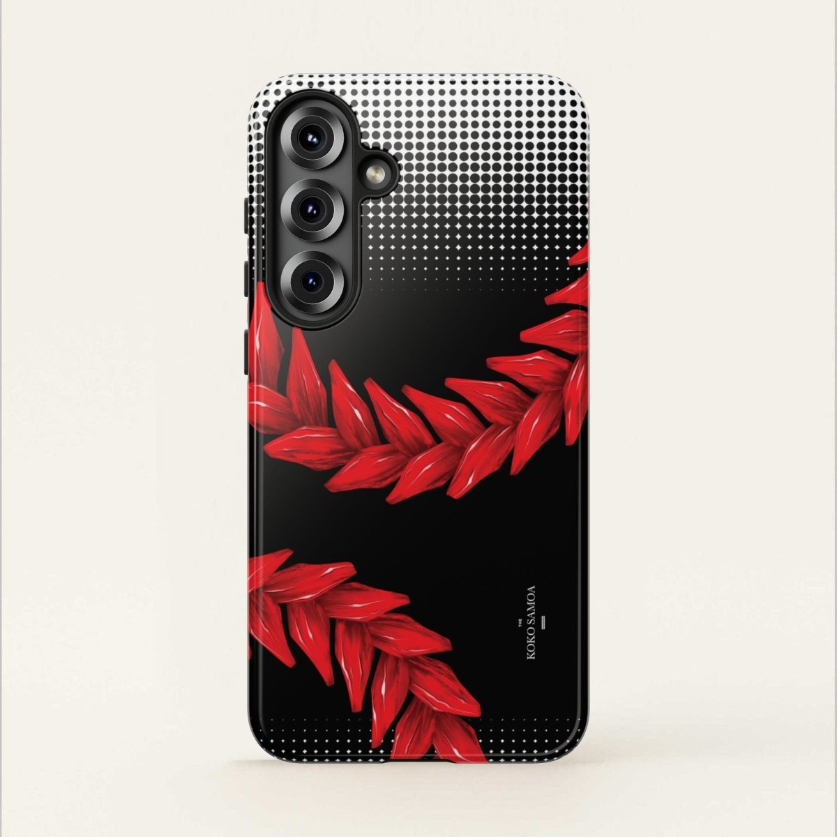 WOYC Tough Phone Case Ula Fala design for AU, NZ, and US models, durable protective cover with vibrant Samoan artwork.