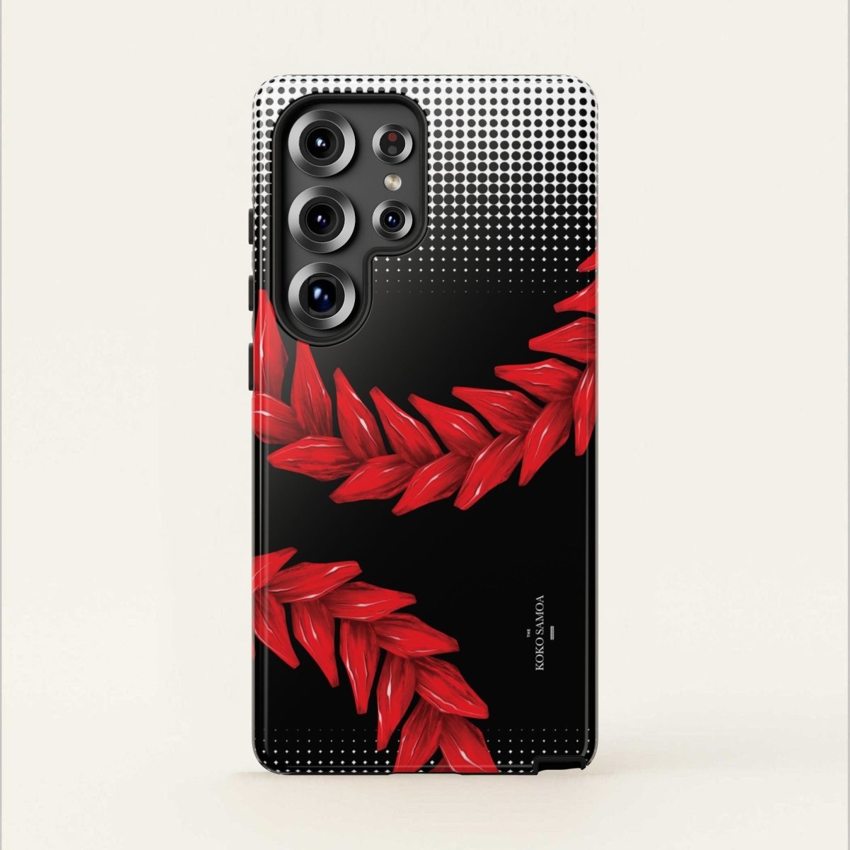 WOYC Tough Phone Case Ula Fala design for AU/NZ/USA, durable protective cover with vibrant Polynesian artwork.