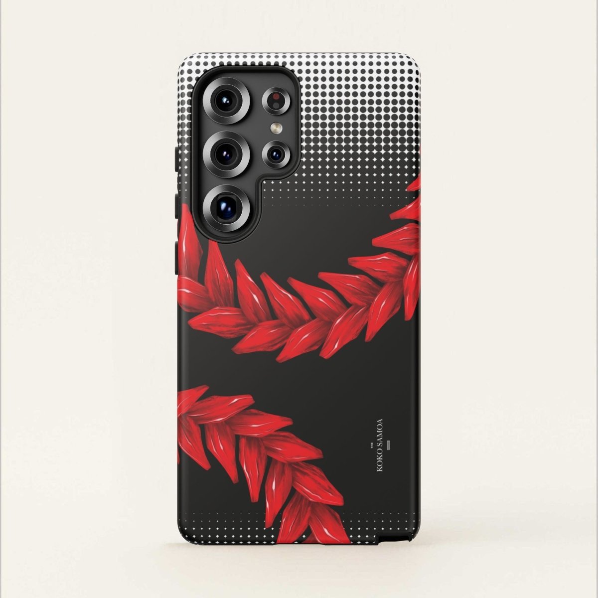 WOYC Tough Phone Case Ula Fala with Samoan design for AU/NZ/USA, durable protective cover for smartphones.