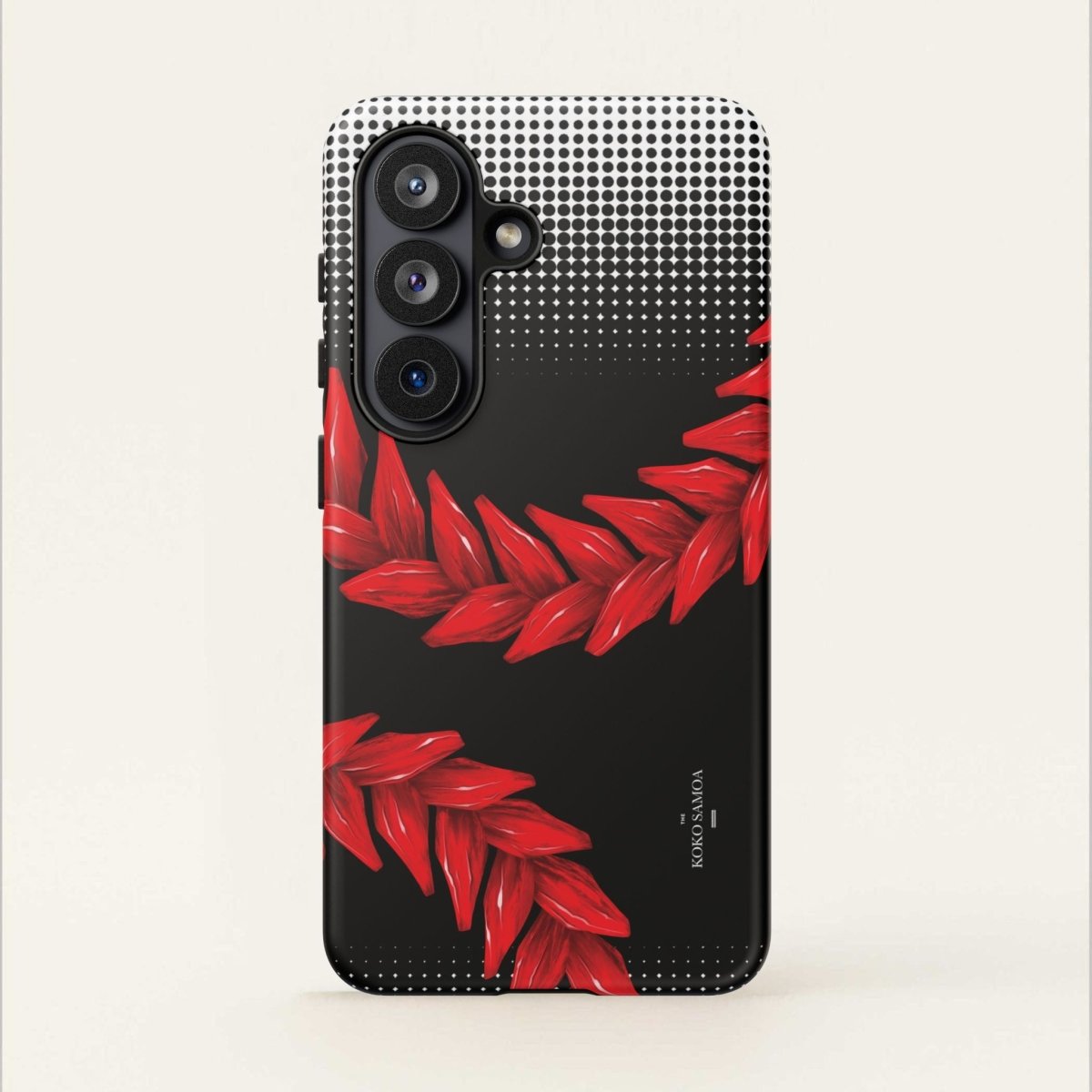 WOYC Tough Phone Case Ula Fala design for AU, NZ, and USA, featuring vibrant Samoan artwork on durable protective case.