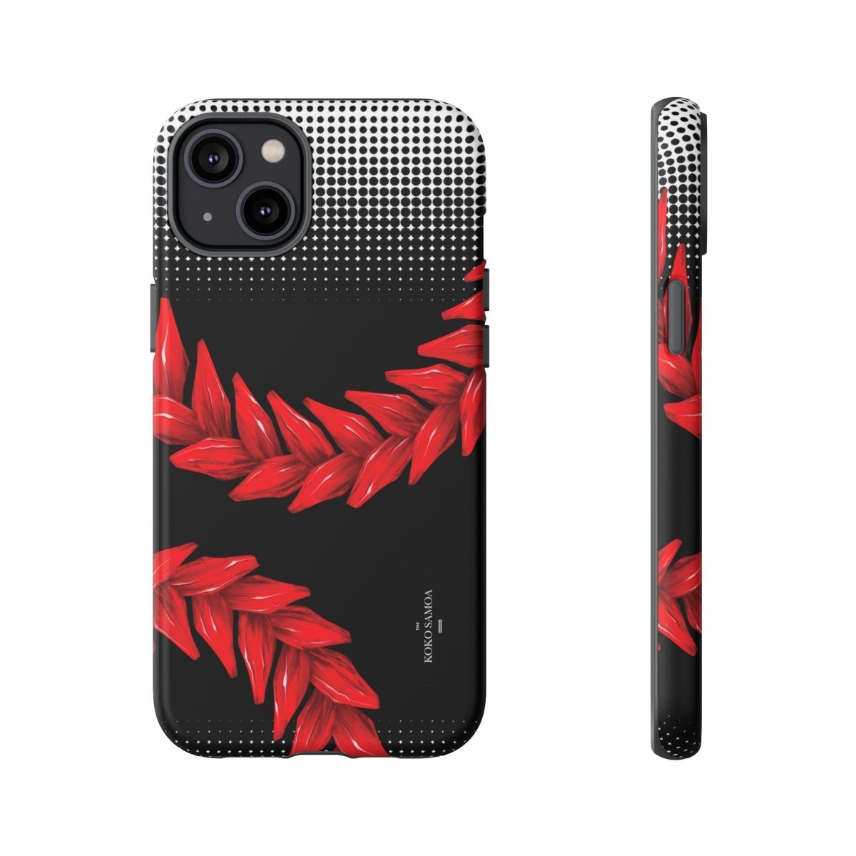 Tough Phone Case Ula Fala for AU/NZ/USA, featuring vibrant Samoan Koko Samoa design on durable protective cover.