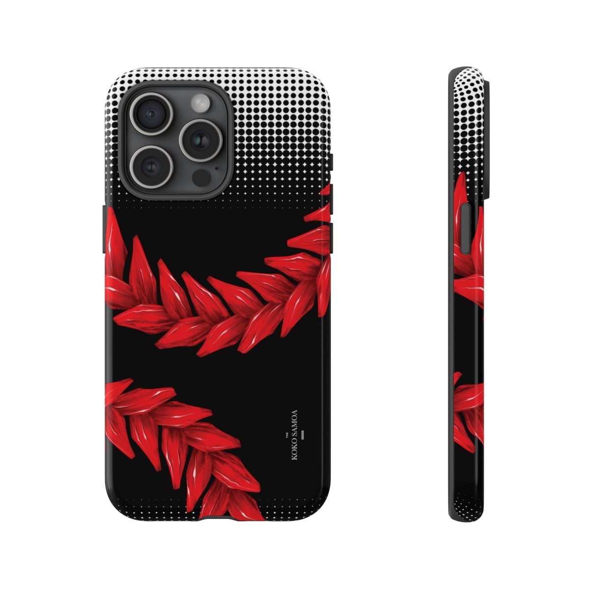 Tough Phone Case Ula Fala design for AU/NZ/USA, durable protective cover with vibrant Samoan artwork on a smartphone.