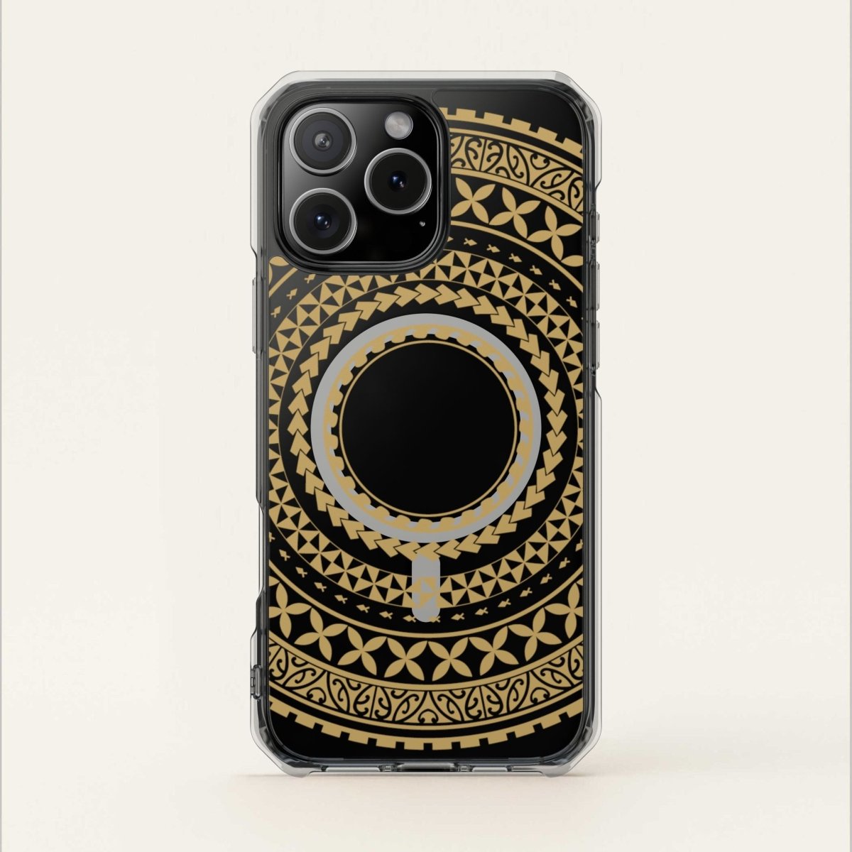 MagSafe iPhone clear case in United Gold, designed for iPhone 16, showcasing a transparent protective cover.