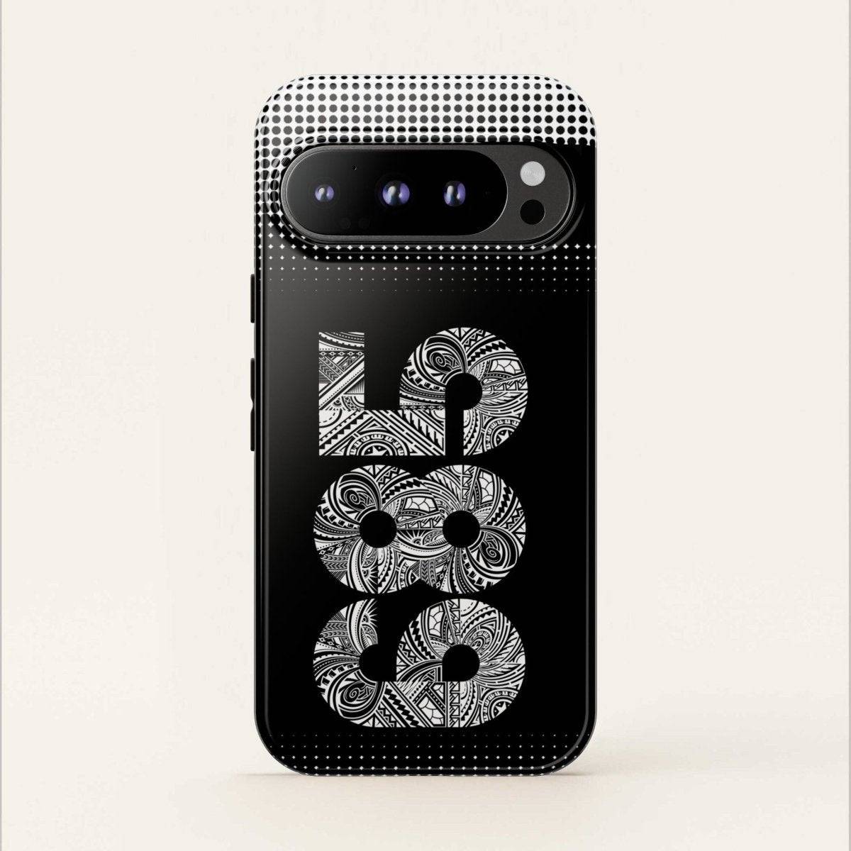 WOYC Tough Phone Case 685 for AU/NZ/USA, rugged protective cover with tropical Koko Samoa design for smartphones.