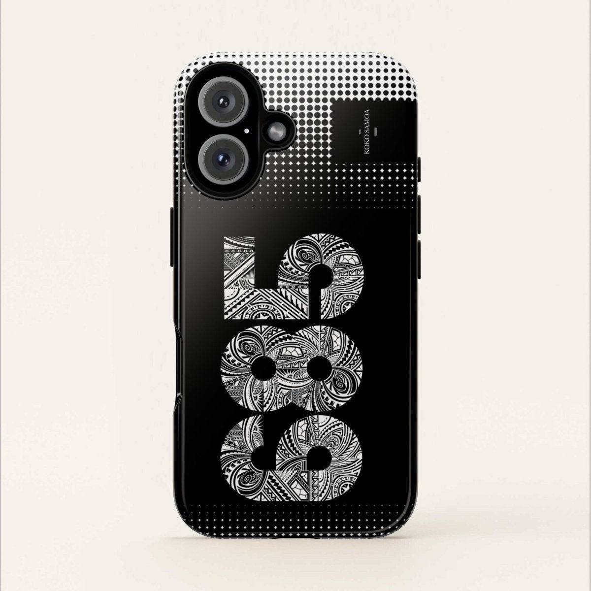 WOYC Tough Phone Case 685 for AU/NZ/USA, durable protection with tropical Samoa design for smartphones.