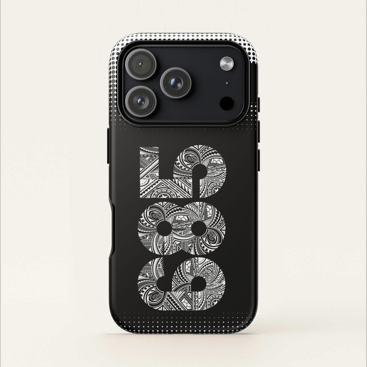 WOYC Tough Phone Case 685 for AU/NZ/USA, durable protective cover with tropical Samoa design, fits smartphones securely.