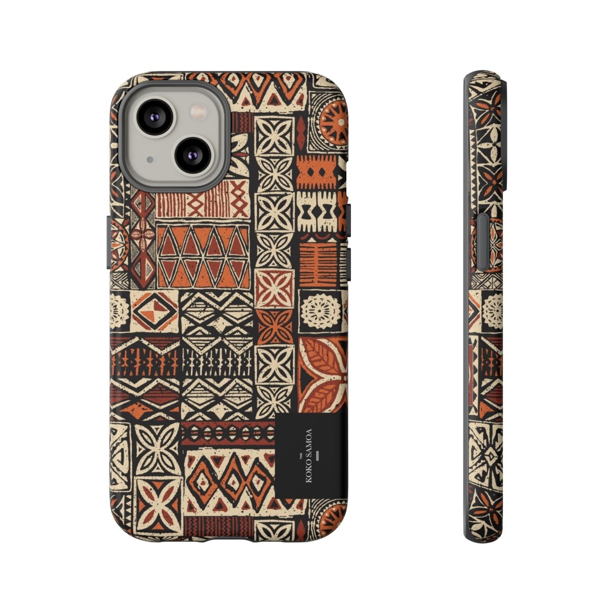 WOYC Tough Phone Case Elei for AU/NZ/USA, durable protective cover with vibrant Samoa Koko design for smartphones.
