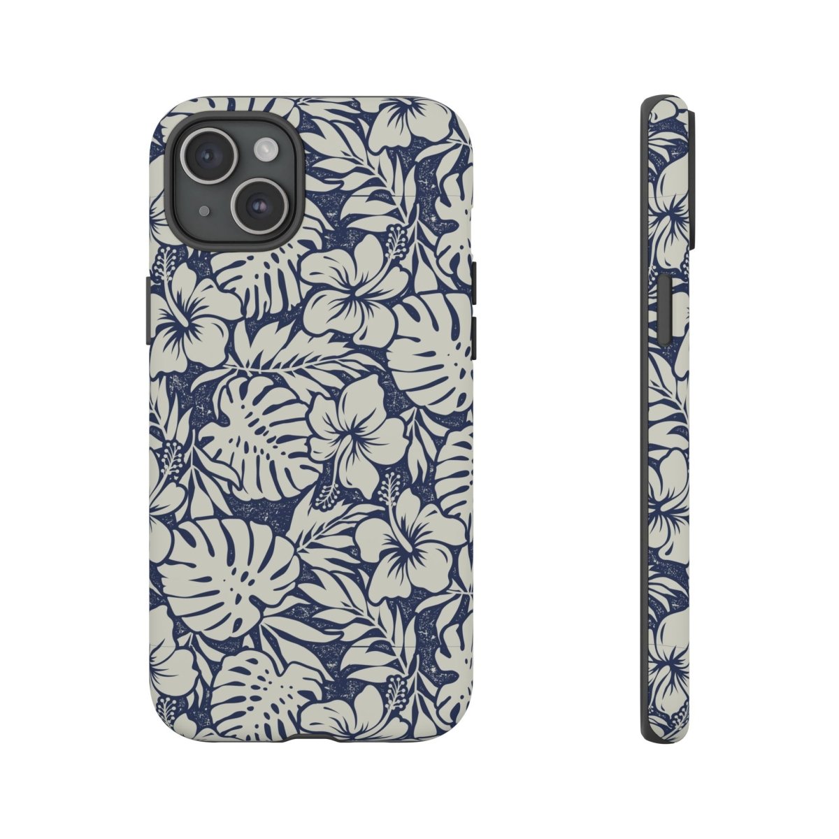 Printify Tough Phone Case Falefa Breeze design for AU/NZ/USA, featuring a vibrant tropical pattern on durable phone protection.