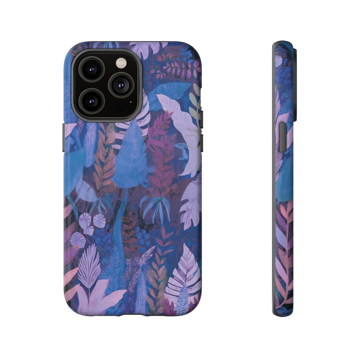 Tough lavender palms phone case for AU/NZ/USA, featuring a durable protective design with lavender and palm leaf pattern.