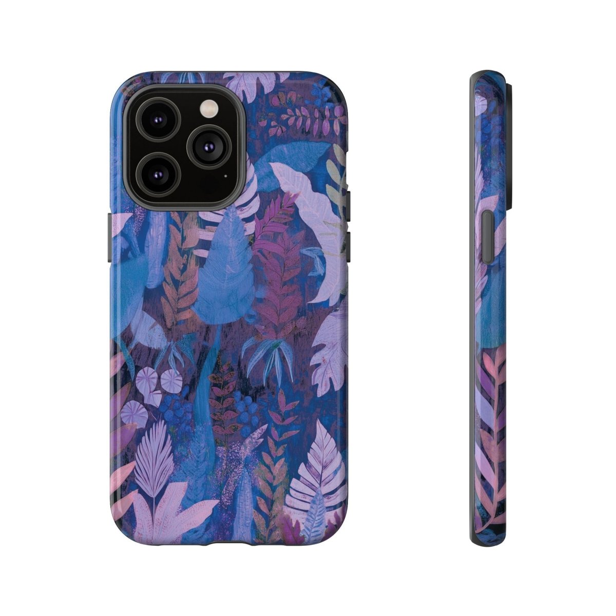 Tough lavender palms phone case by Printify for AU/NZ/USA, featuring durable design with lavender and palm print artwork.