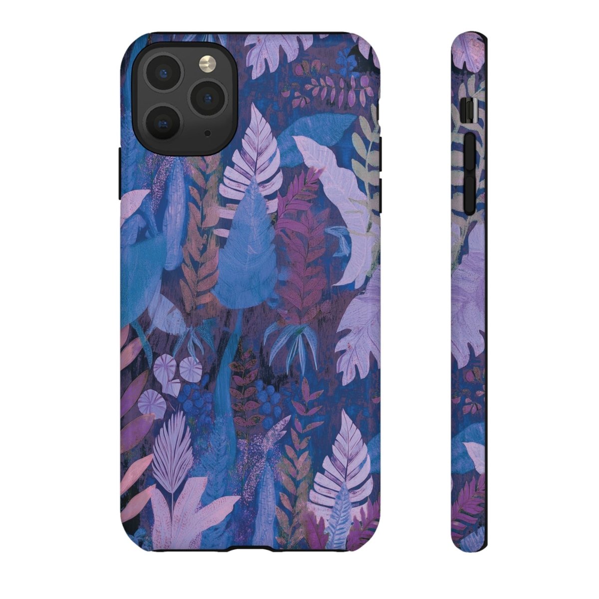 Lavender palms tough phone case by Printify for AU, NZ, and USA, featuring a durable design with botanical pattern.