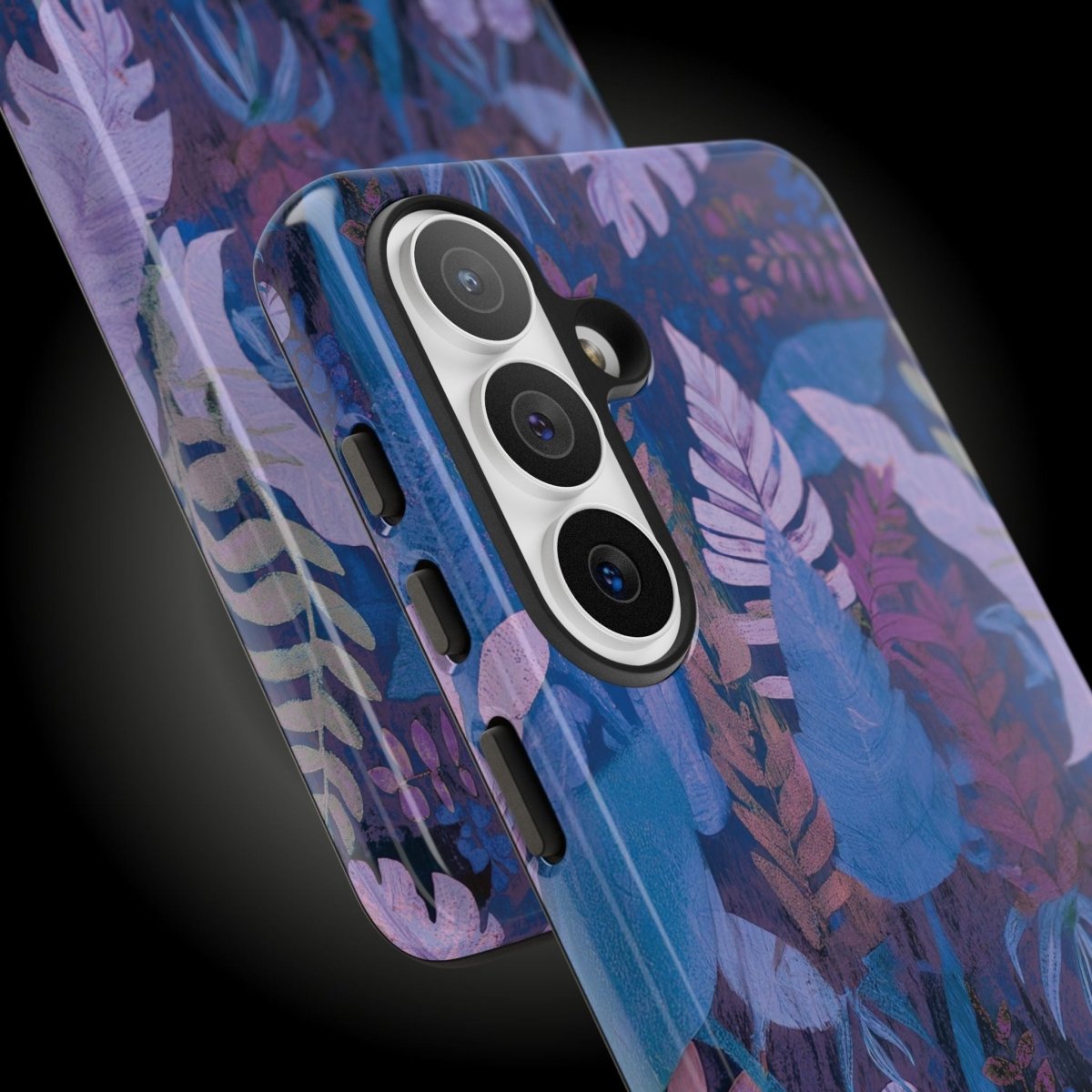 Tough lavender palms phone case by Printify for AU/NZ/USA, protective design with tropical palm pattern.
