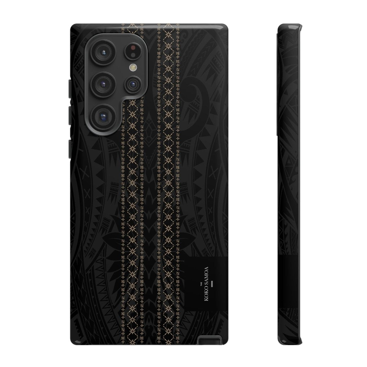 WOYC Tough Phone Case Malu design for AU/NZ/USA, durable protective case with Polynesian-inspired artwork on the back.