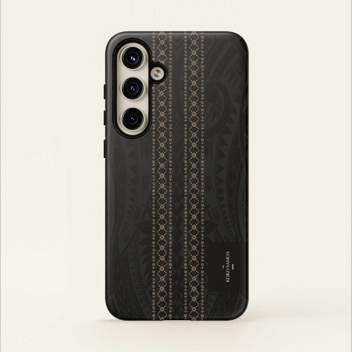 WOYC Tough Phone Case Malu design featuring Koko Samoa pattern, durable protective case for smartphones in AU, NZ, and USA.