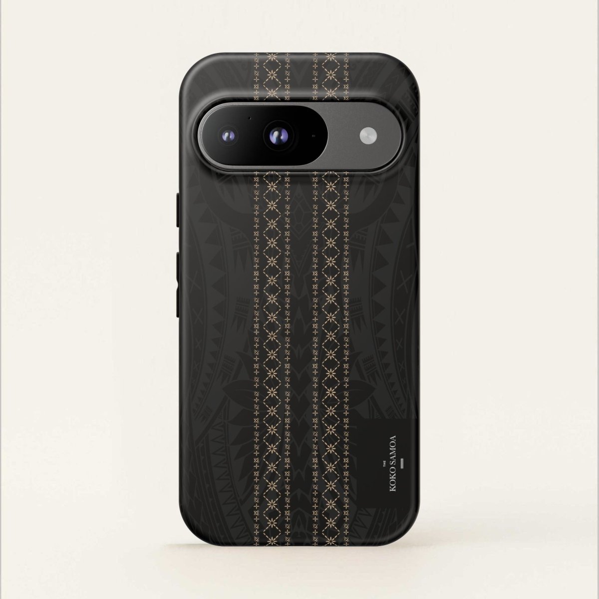 WOYC Tough Phone Case Malu with Koko Samoa design on a smartphone, offering durable protection for AU/NZ/USA smartphone models.