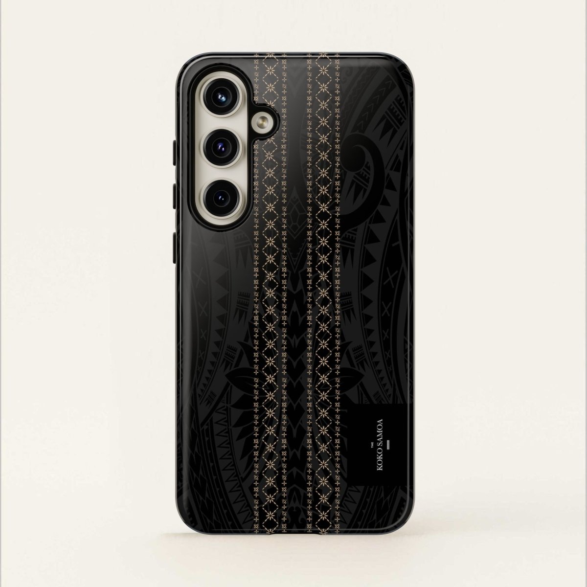 WOYC Tough Phone Case Malu with Samoa Koko design on a smartphone, durable protective cover for AU, NZ, and USA models.