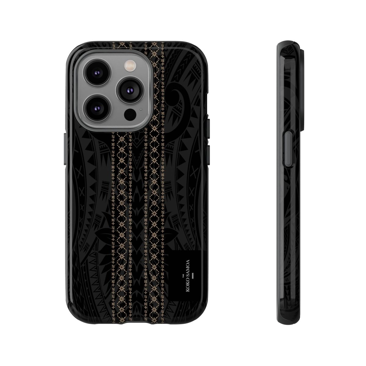 Tough Phone Case Malu design for AU/NZ/USA, durable protective case with Polynesian Koko Samoa motif.