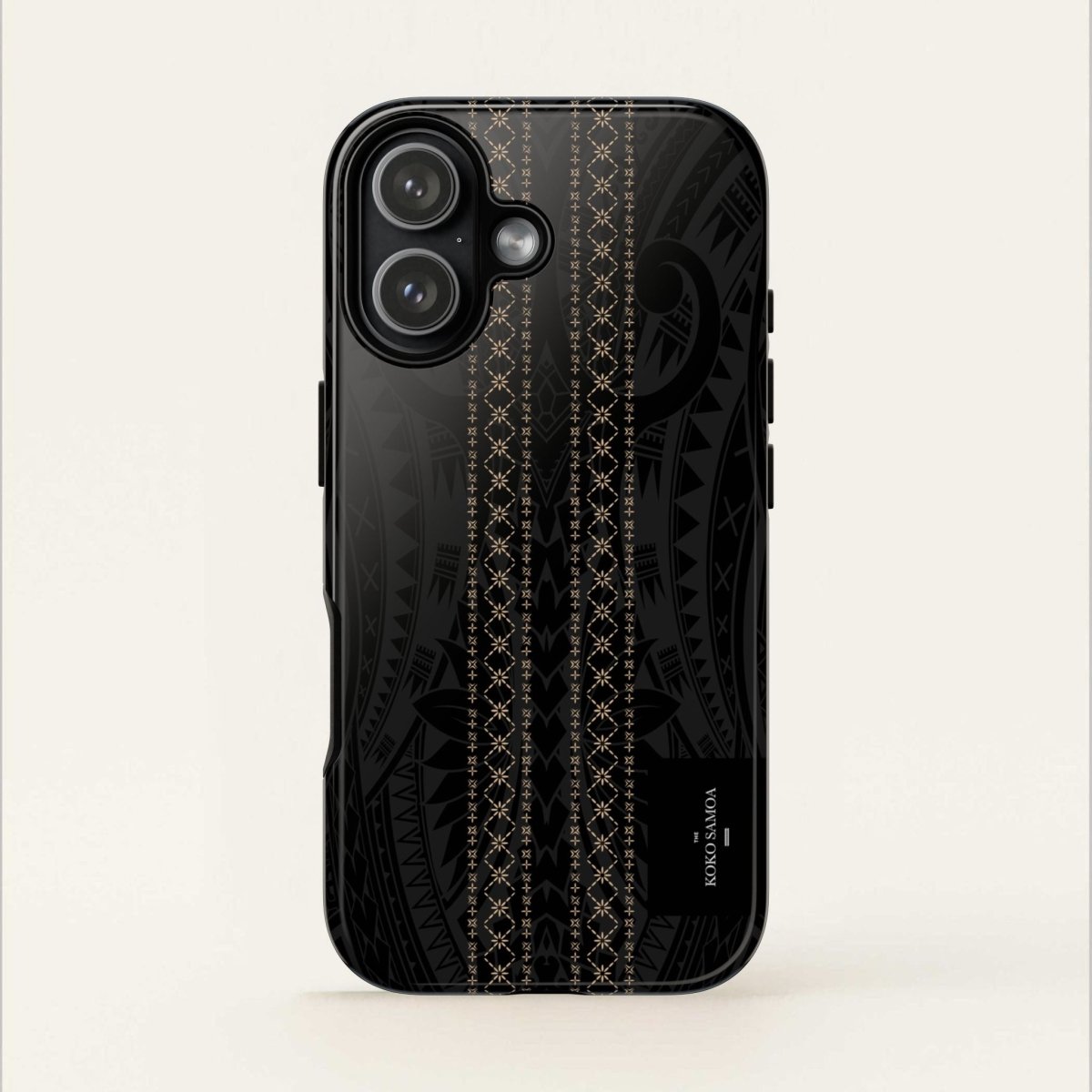 WOYC Tough Phone Case Malu for AU/NZ/USA, rugged protective cover with Samoa-inspired design visible on the phone case.