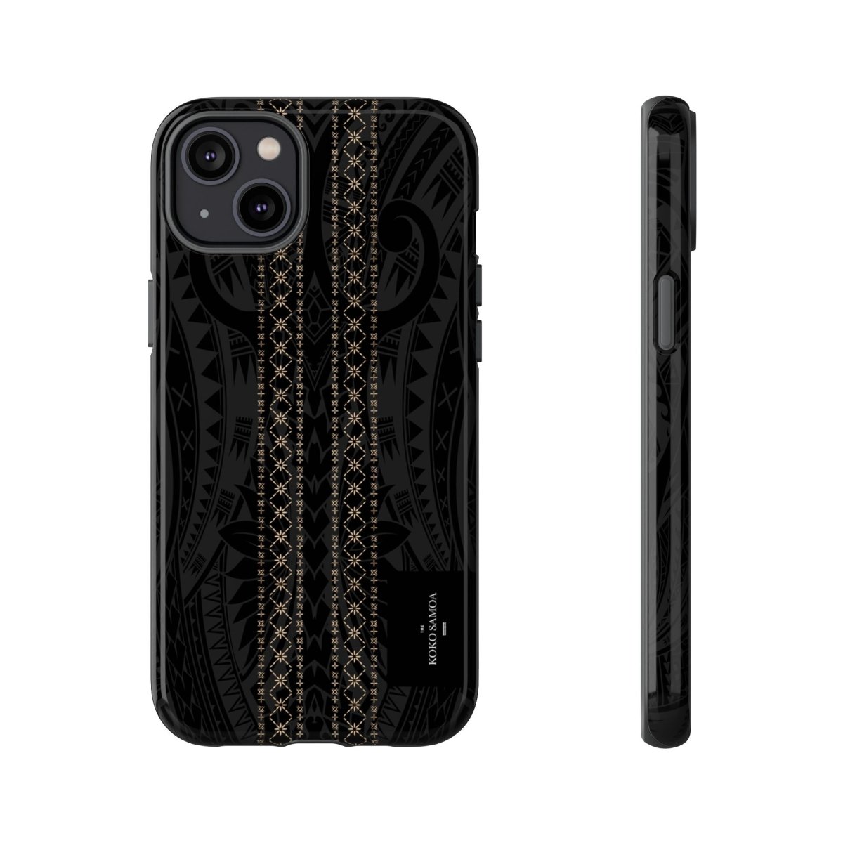 Tough Phone Case Malu design for AU/NZ/USA, durable protective case with Samoa-inspired artwork on a smartphone.