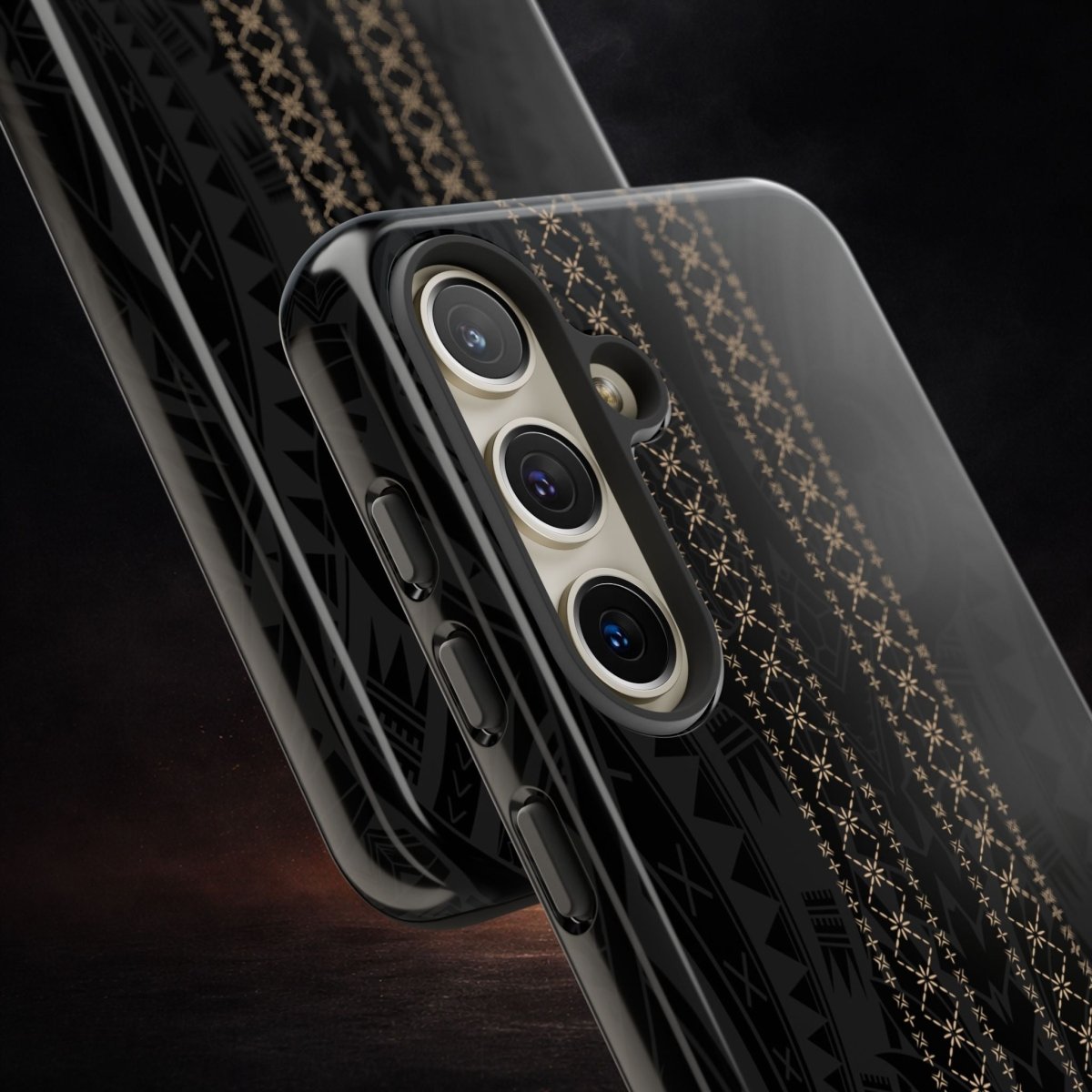 WOYC Tough Phone Case Malu with Samoa design, durable protective cover for smartphones, vibrant cultural artwork.