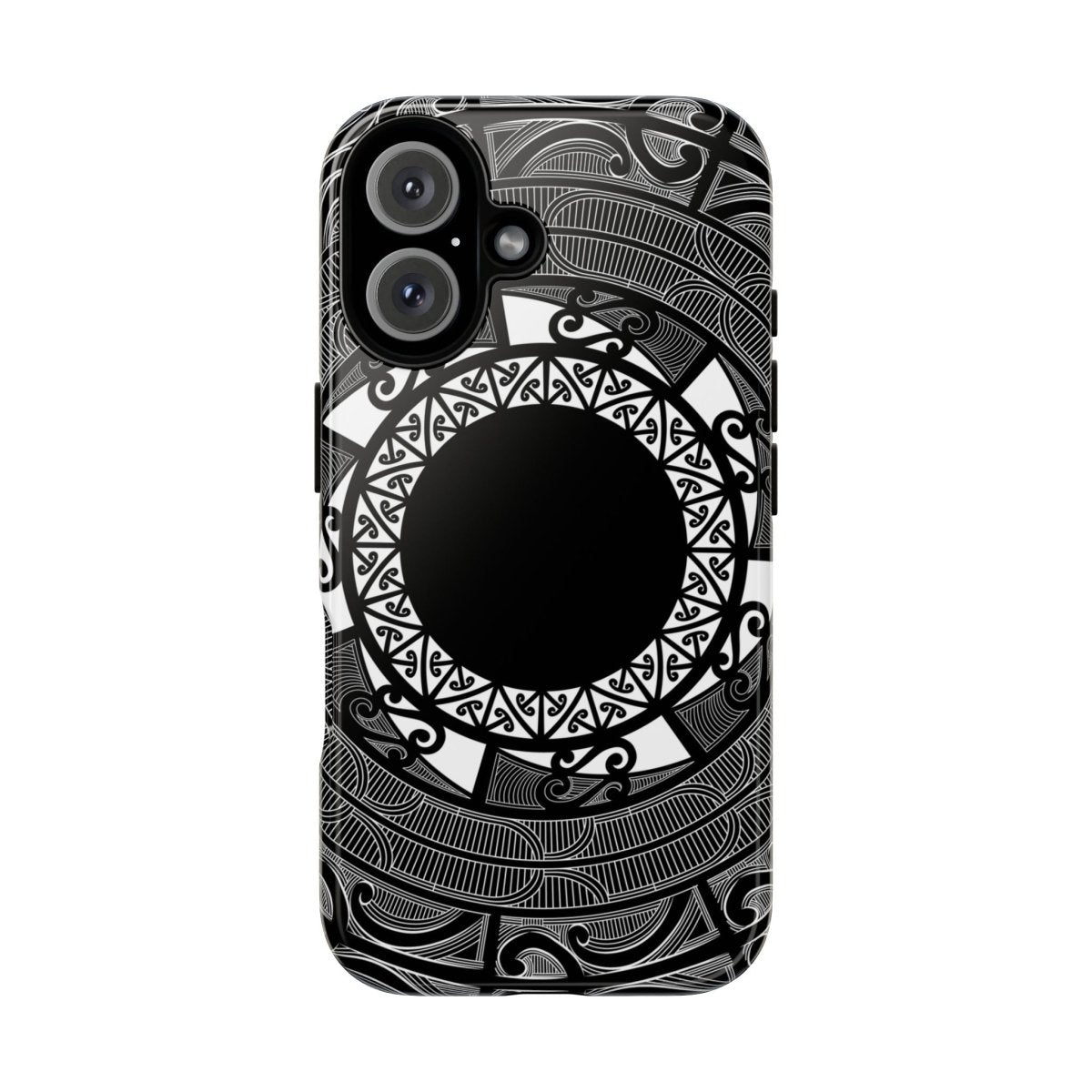 WOYC tough phone case with Māori design, featuring Koko Samoa artwork, for durable protection in AU, NZ, and USA models.
