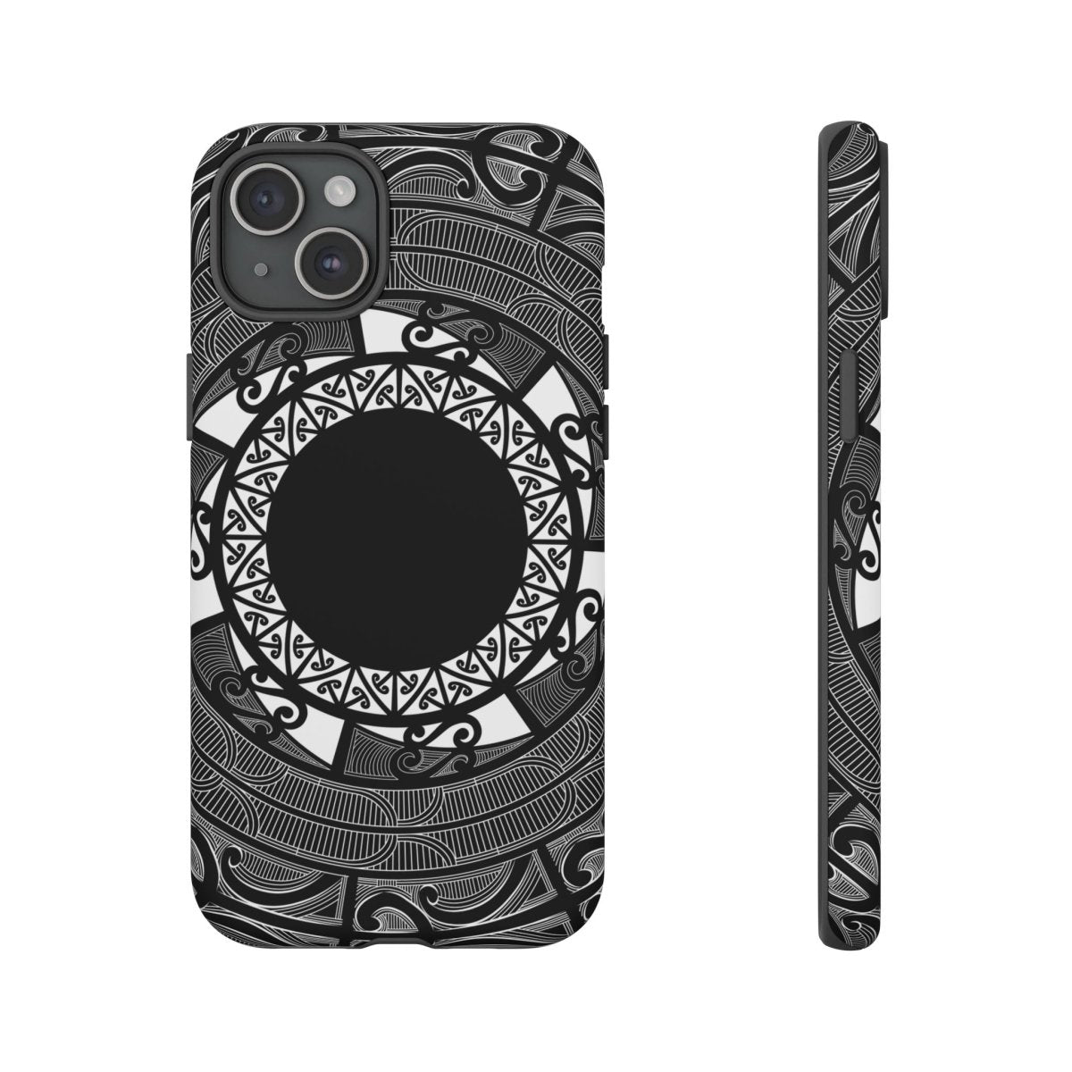 WOYC Māori tough phone case for AU/NZ/USA, featuring traditional Māori and Samoan design on durable protective cover.