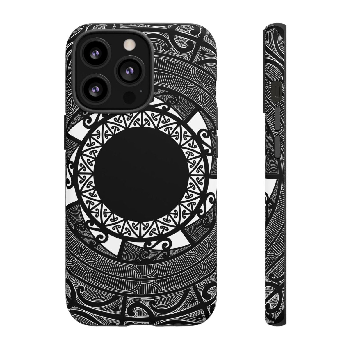 WOYC Māori tough phone case for AU, NZ, and USA, featuring traditional Māori design on durable protective cover.