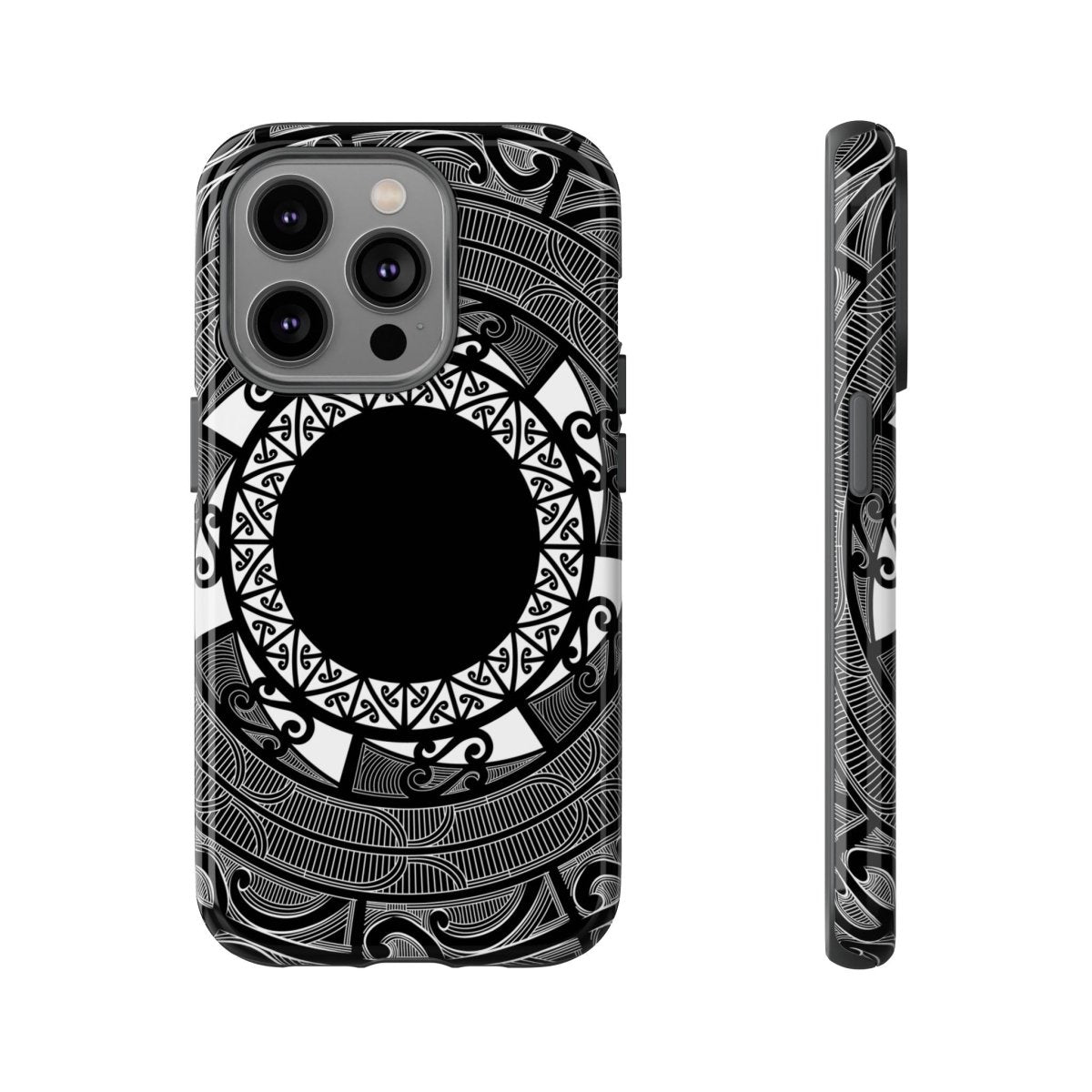 WOYC Māori Tough Phone Case for AU, NZ, and USA, featuring traditional Māori design on durable protective cover.
