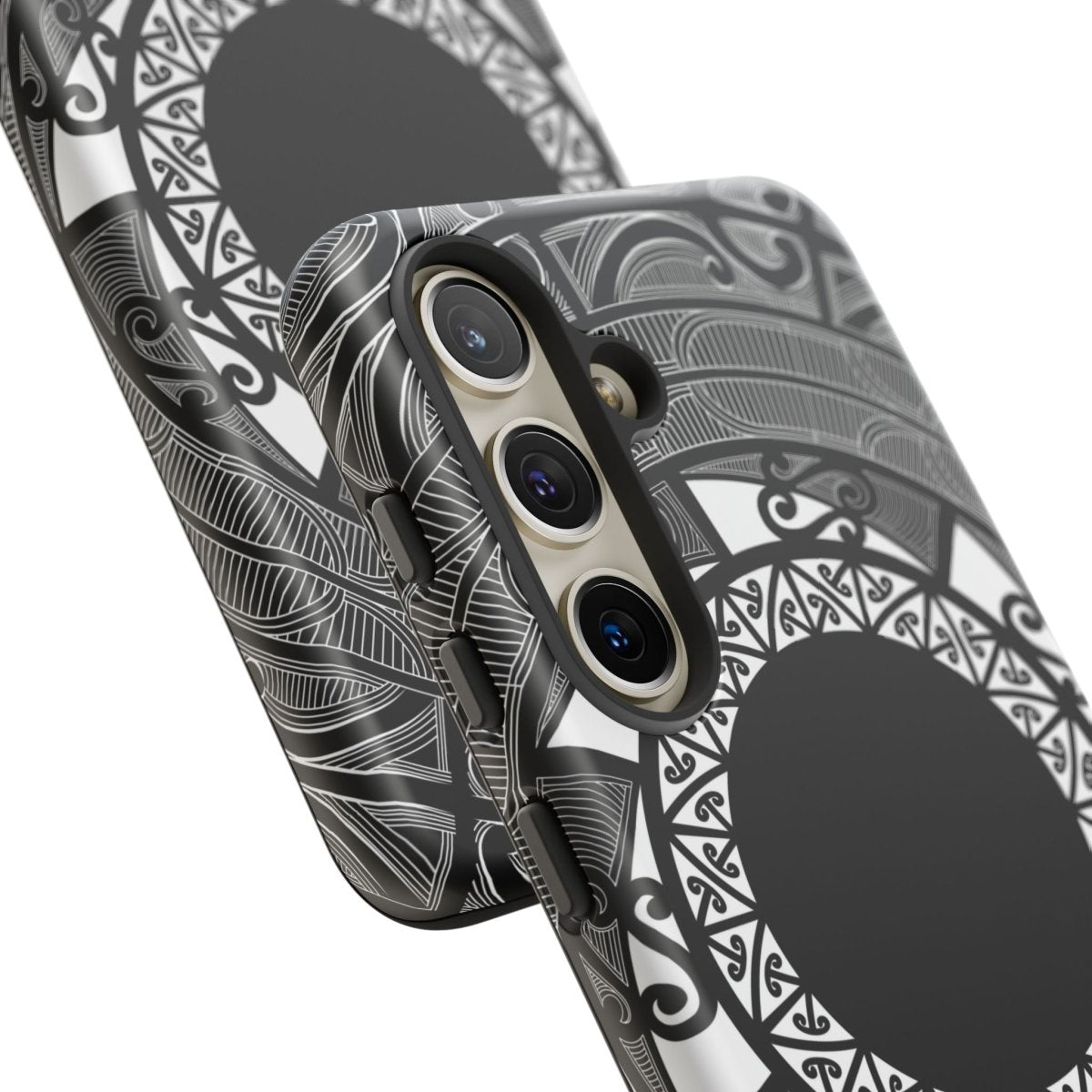 WOYC Māori tough phone case for AU/NZ/USA featuring traditional Māori and Samoan designs, durable protective phone cover.