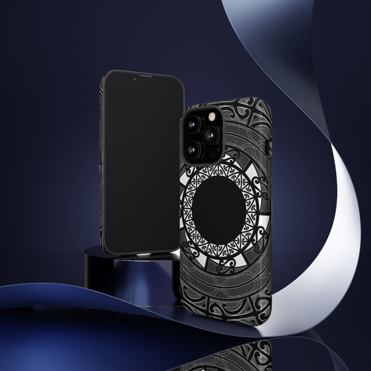 WOYC Tough Phone Case featuring Māori design with Koko Samoa motif for AU, NZ, and US models, durable protective cover style.