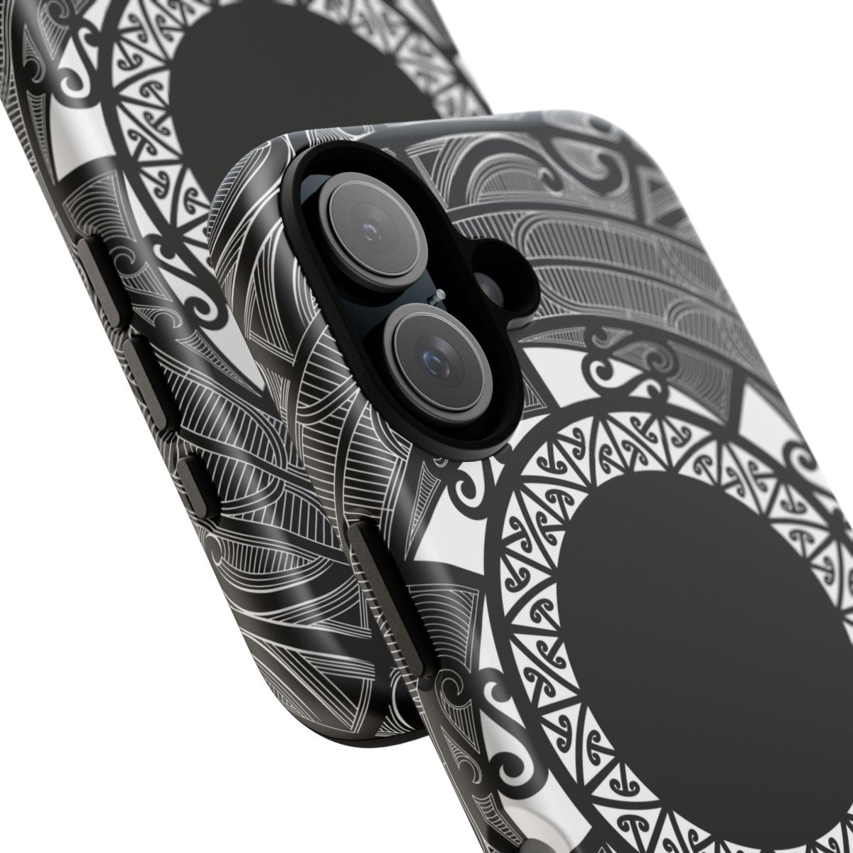 WOYC Māori tough phone case for AU/NZ/USA, featuring traditional Samoan Koko design on durable protective cover.