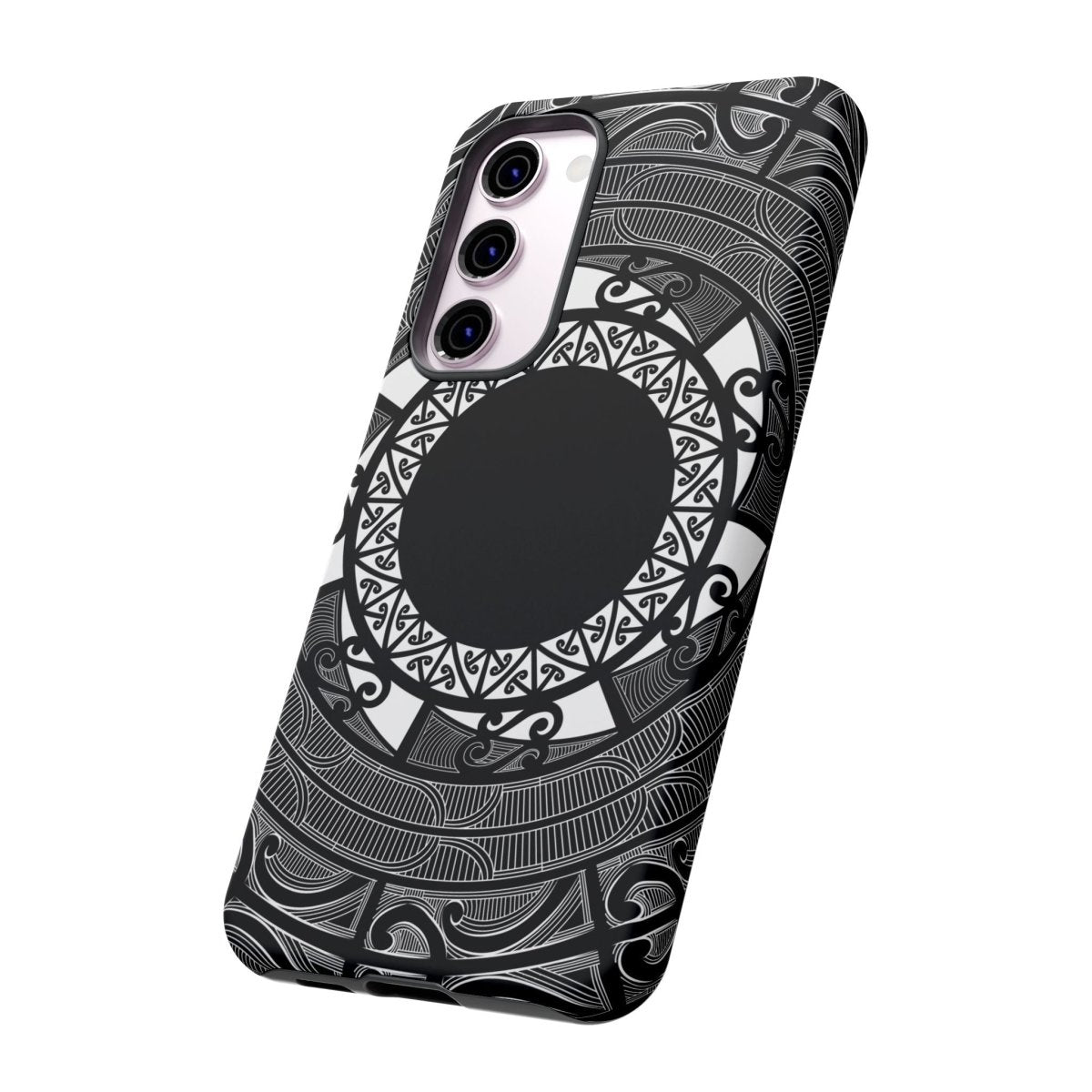 WOYC Māori tough phone case with traditional Samoan Koko design, durable protection for smartphones in AU, NZ, and USA.
