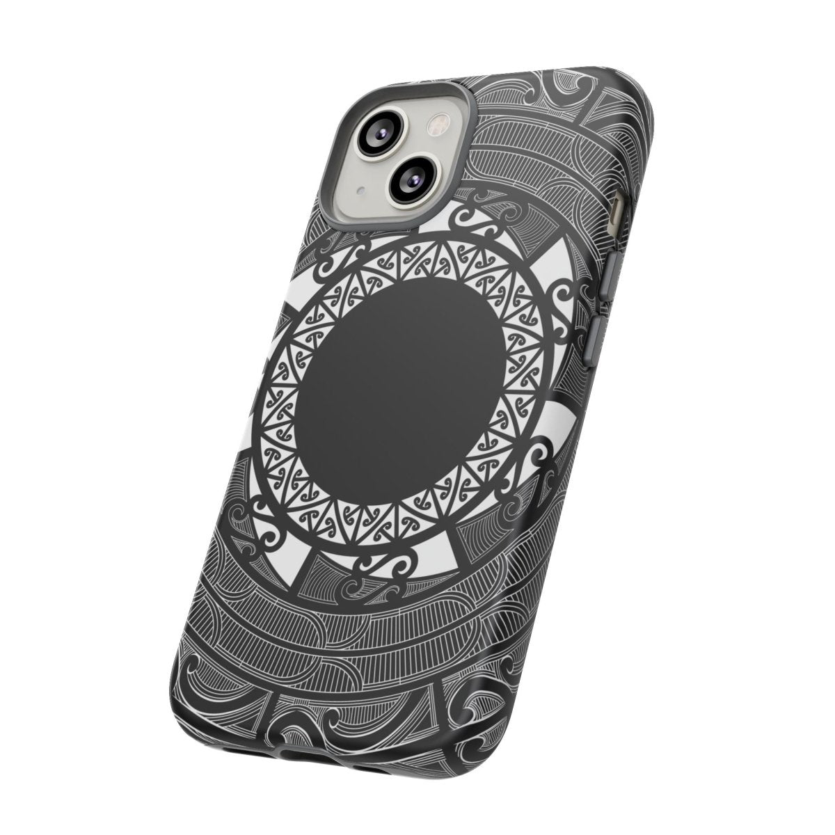 WOYC tough phone case featuring Māori and Samoan designs, protective and durable for iPhone or smartphone models.
