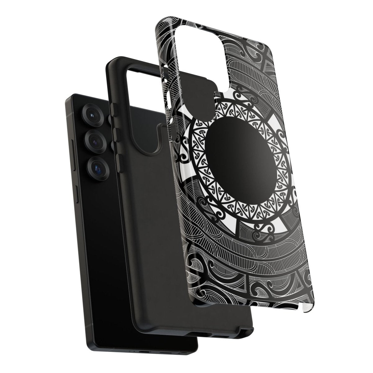 WOYC Māori tough phone case with Koko Samoa design, durable protective cover for smartphones in AU, NZ, and USA.