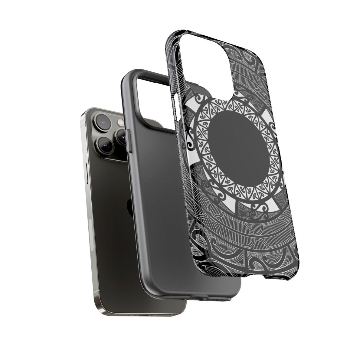 WOYC Maori tough phone case featuring traditional Māori patterns, designed for durable protection for smartphones.