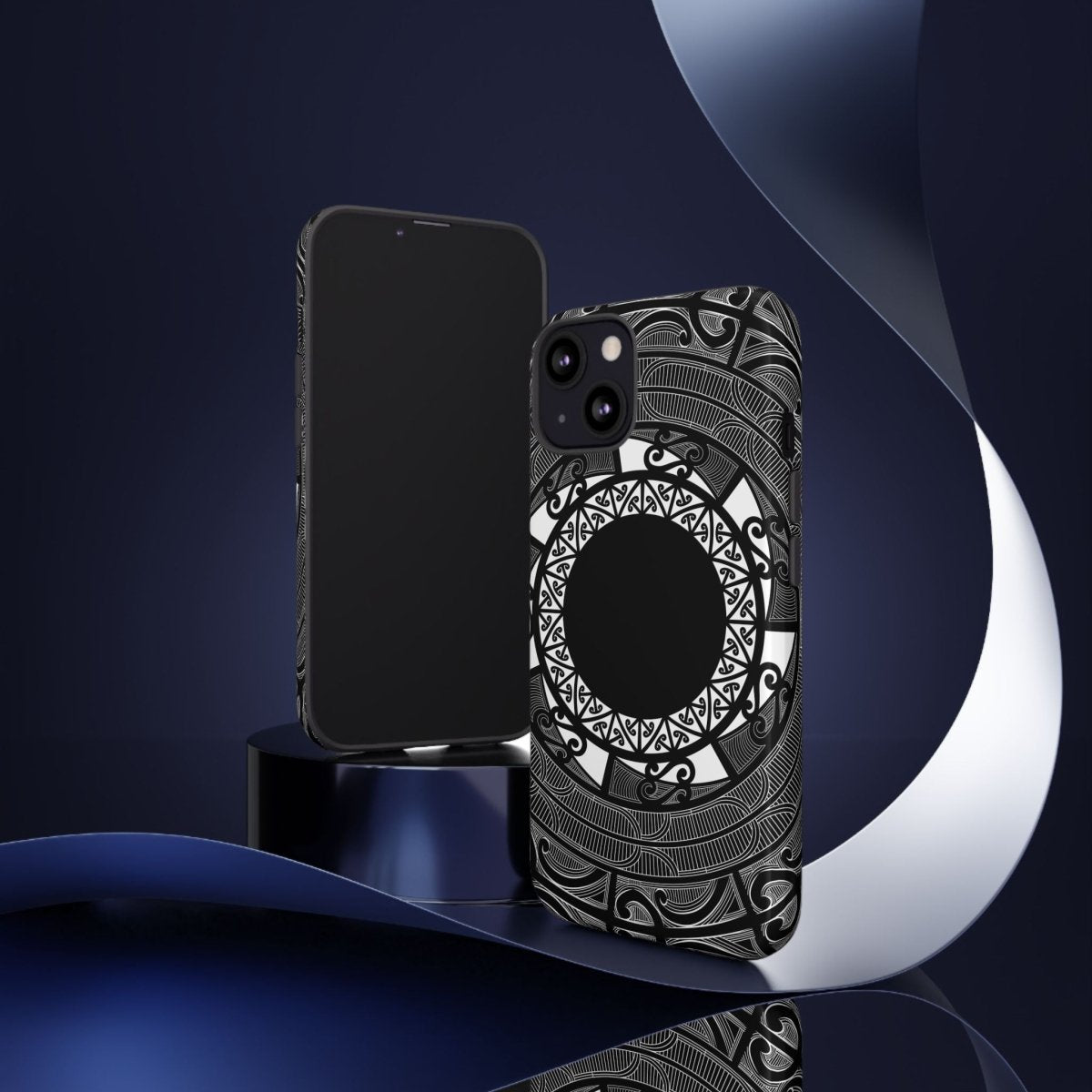 WOYC Tough Phone Case with Māori Koko Samoa design, protective cover for smartphones, featuring vibrant cultural artwork.