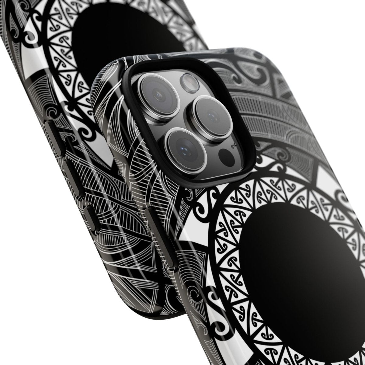 WOYC Tough Phone Case featuring Māori and Samoan Koko design, durable protection for smartphones in AU, NZ, and USA.