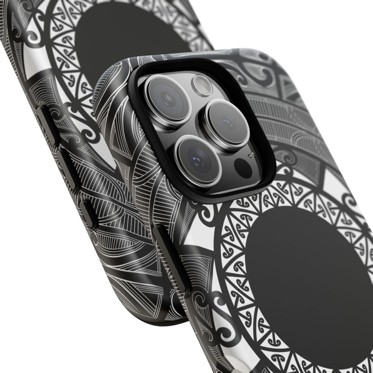 WOYC Tough Phone Case with Māori Koko Samoa design, durable protective cover for smartphones in AU, NZ, and USA.