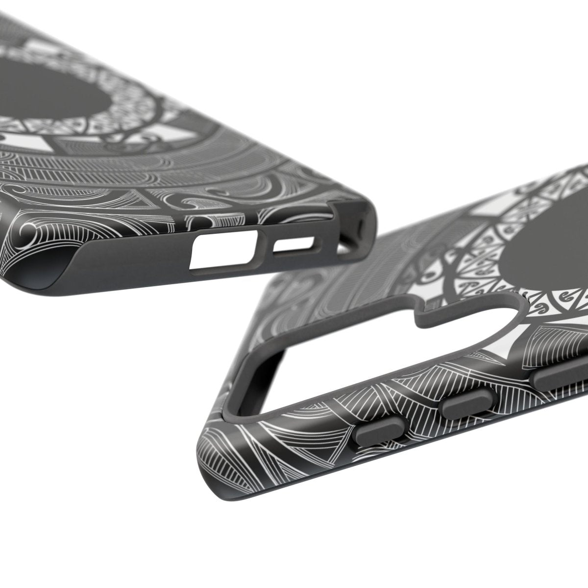 WOYC Tough Phone Case featuring Māori and Samoan Koko designs, durable protective cover for smartphones.