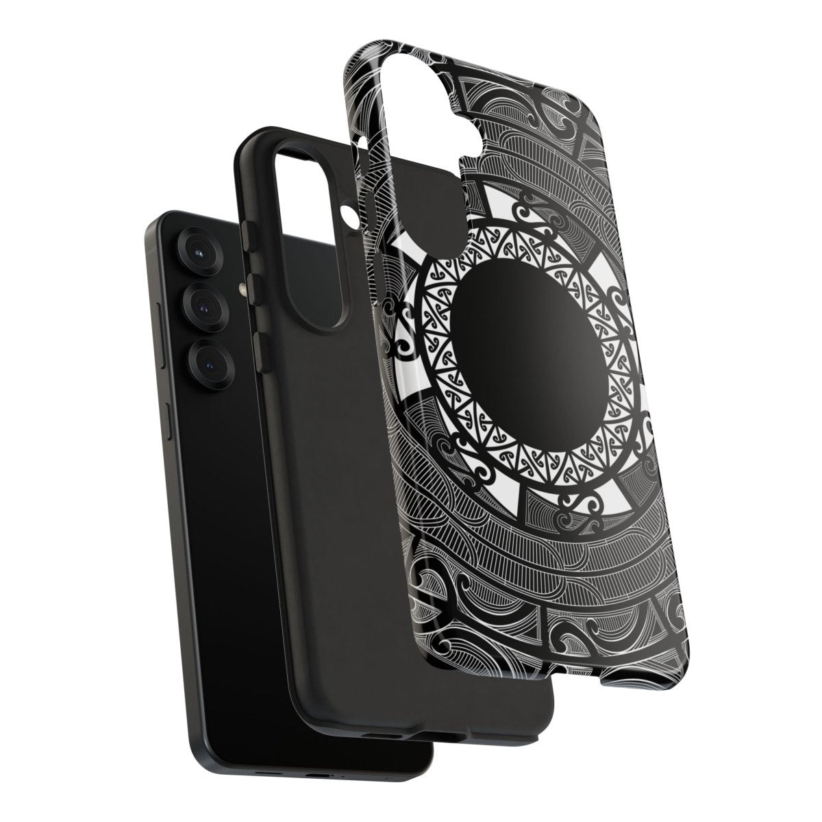 WOYC Māori tough phone case featuring traditional Māori designs, suitable for AU, NZ, and US smartphone models.